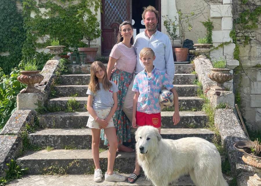 Jeroen en Leonoor met kinderen.